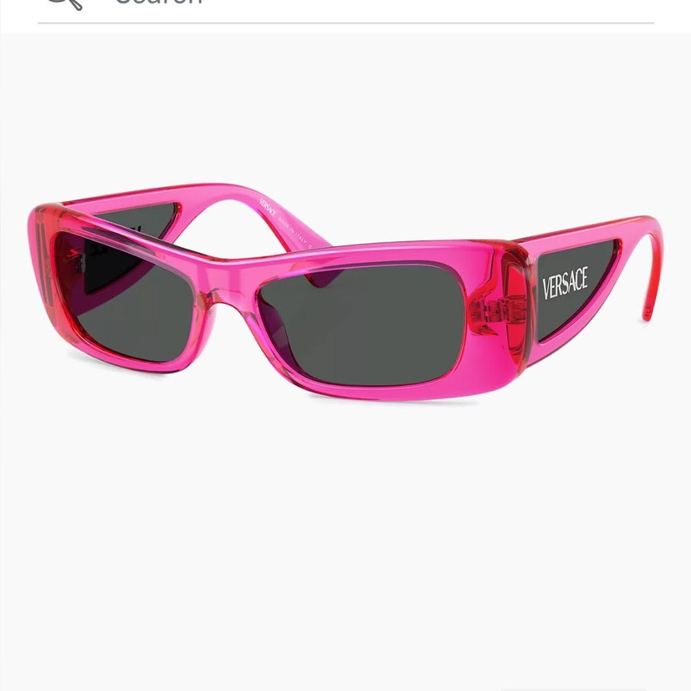 Versace MOD 4481 5434/87 Pillow Rectangular Sunglasses Fuchsia Grey  54-17-135